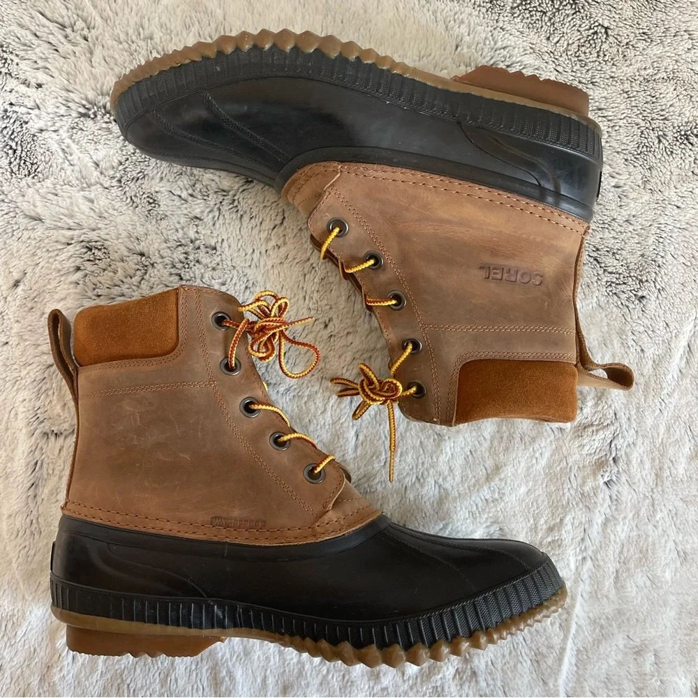 Sorel Cheyenne II Waterproof Lace Up Duck Boots Men Size 12